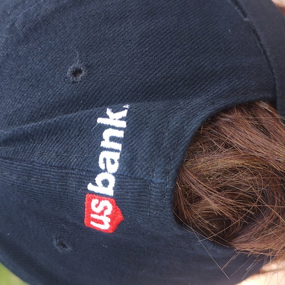 NBA Minnesota Timberwolves US Bank Embroidered Strap-on Cap Hat Black Blue - Picture 5 of 10